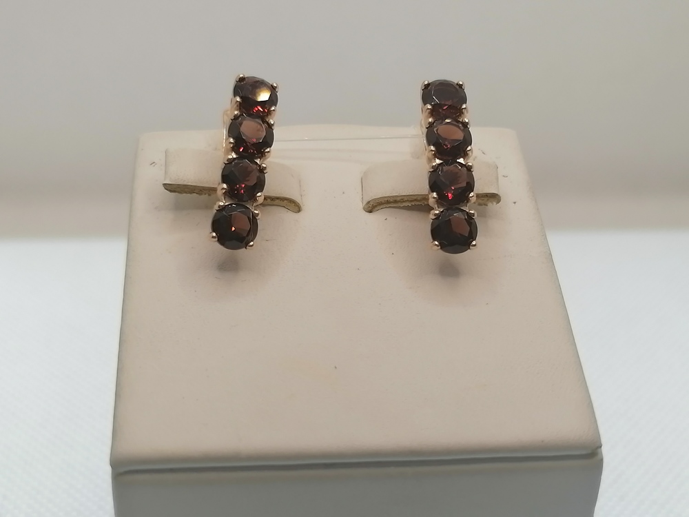 СЕРЬГИ ГРАНАТ (Au 585)