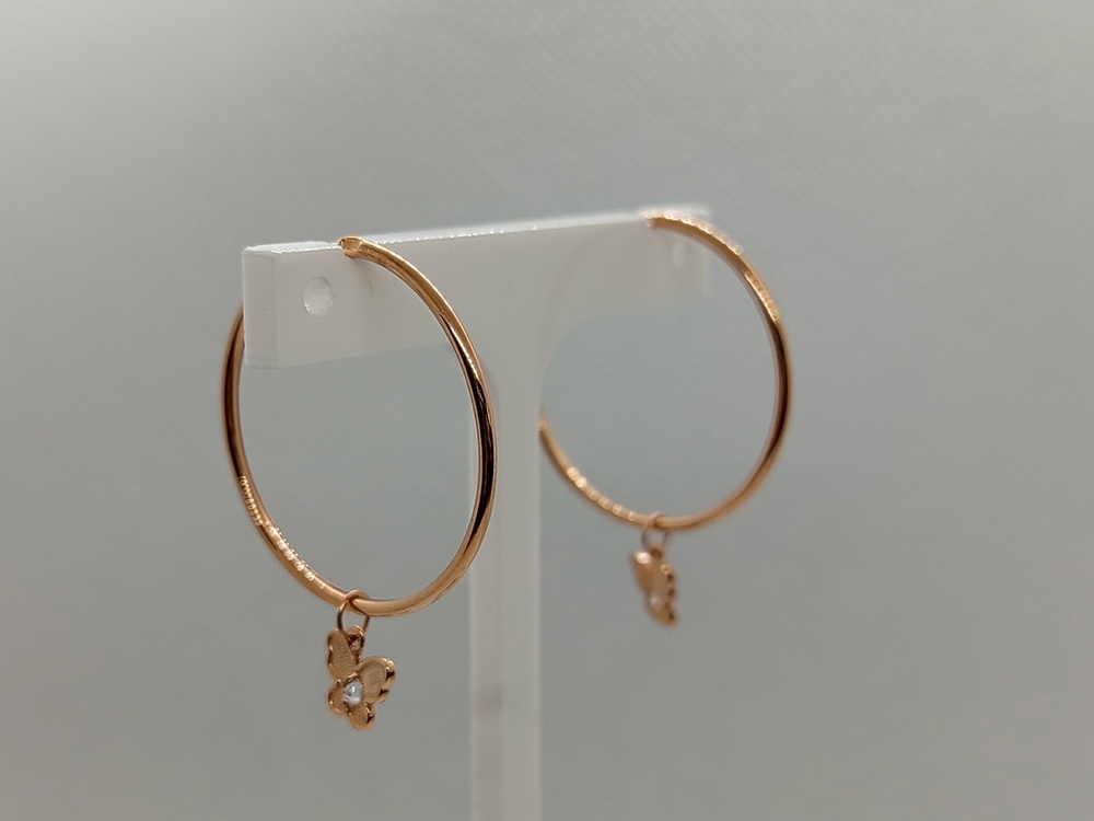 СЕРЬГИ КОНГО с камнем (Au 585)