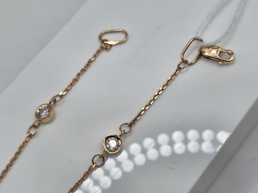 Б585 БРАСЛЕТ С КАМНЯМИ (Au 585)