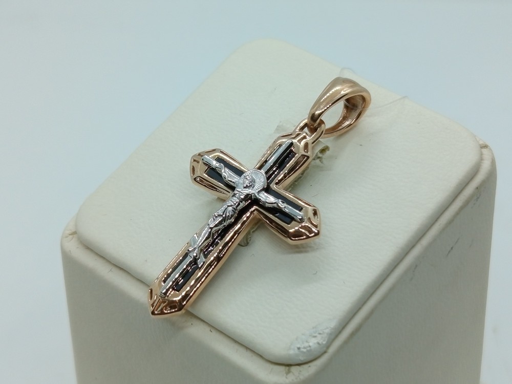 ПОДВЕСКА КРЕСТ с камнем (Au 585)