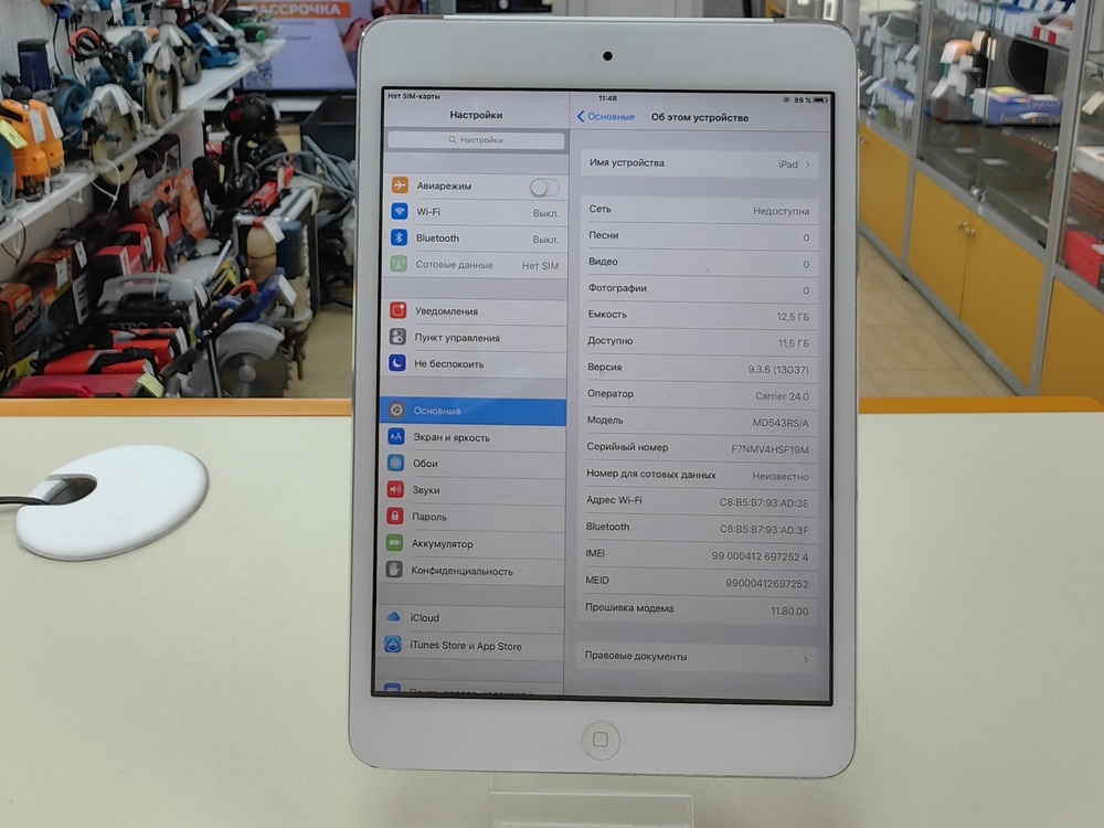 Планшет Apple iPad mini 16 ГБ A1455 (Wi-Fi + Cellular)