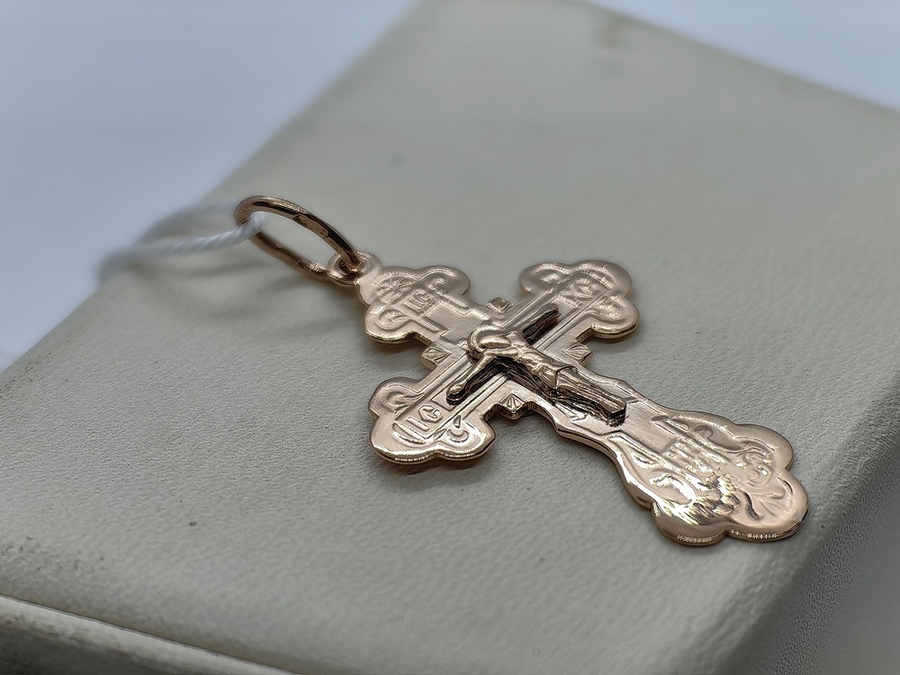 ПОДВЕСКА КРЕСТ БЕЗ КАМНЯ (Au 585)