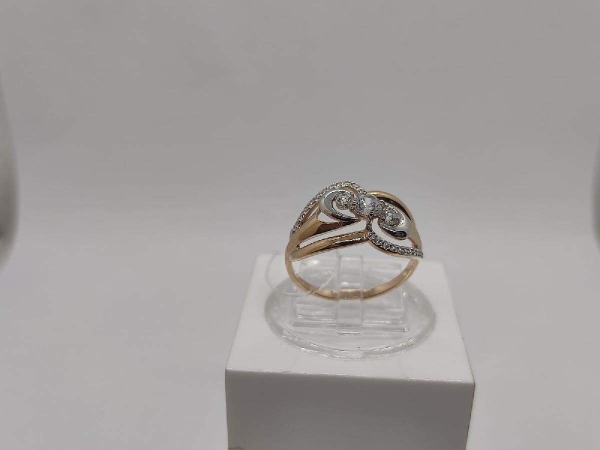 КОЛЬЦО С КАМНЯМИ (Au 585)