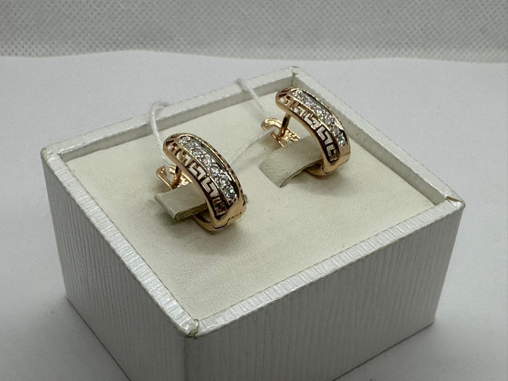 СКМИ585 СЕРЬГИ С КАМНЯМИ (Au 585)