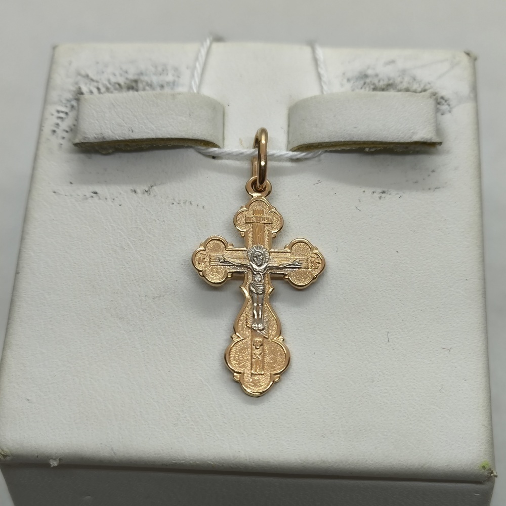 ПОДКБК585 ПОДВЕСКА КРЕСТ БЕЗ КАМНЯ (Au 585)
