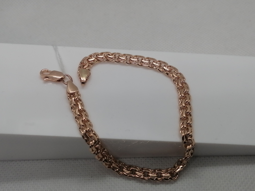 БЛБ585 БРАСЛЕТ ПОЛНОВЕСНЫЙ Бисмарк (Au 585)