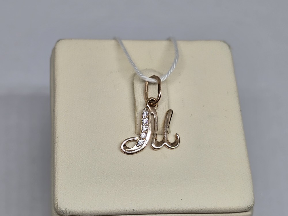 ПОДВЕСКА БУКВА М Au 585