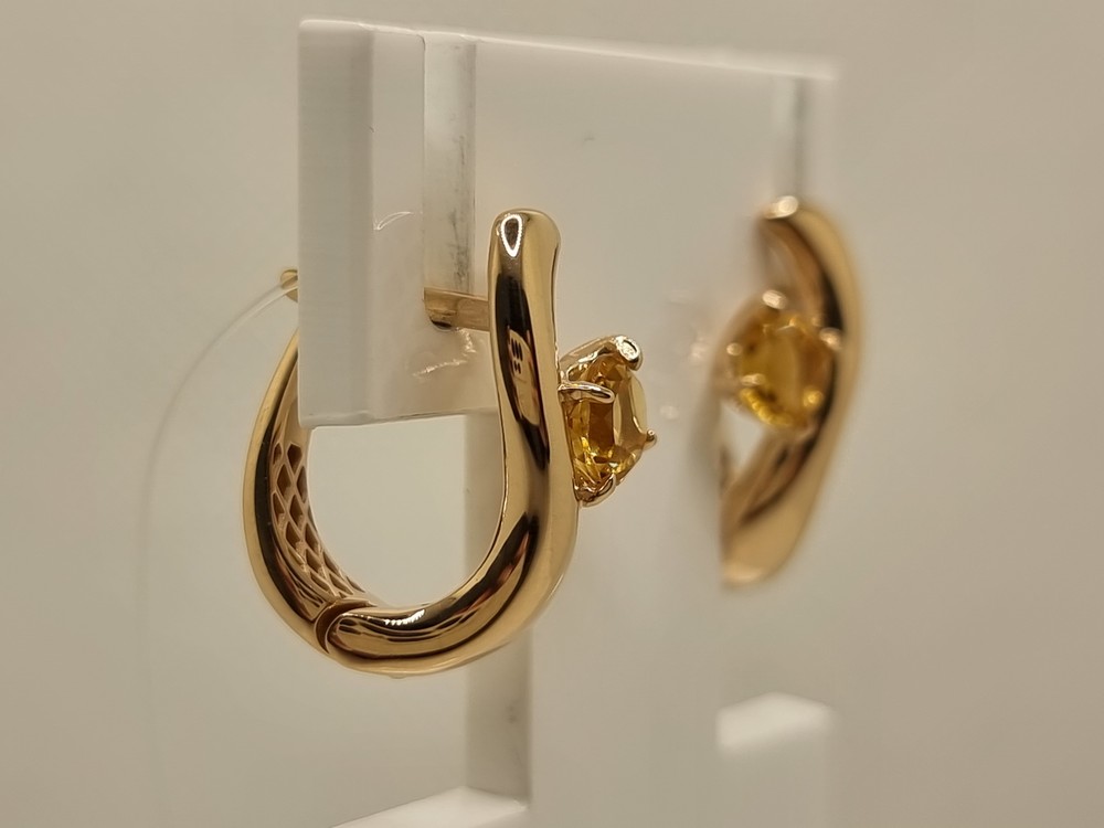 02-52-0345-06 СЕРЬГИ С КАМНЕМ (Au 585)