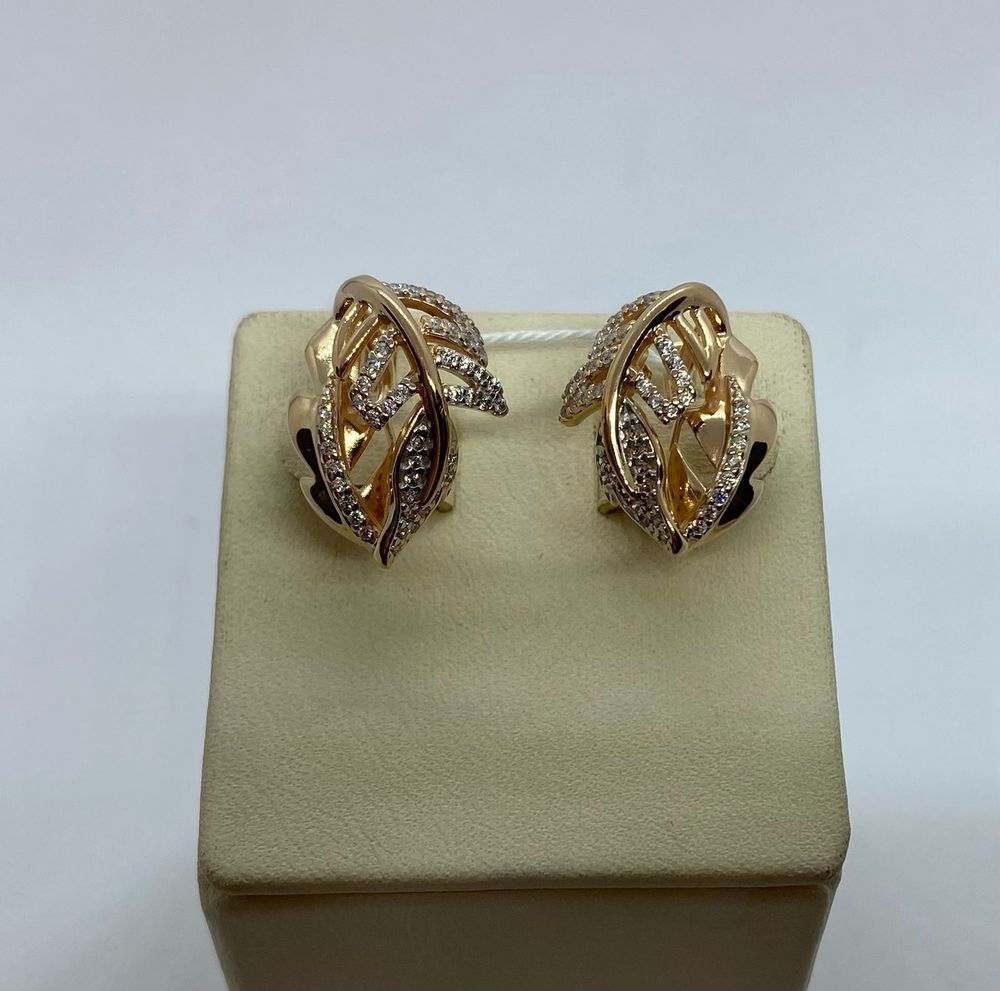 СКМИ585 СЕРЬГИ С КАМНЯМИ (Au 585)