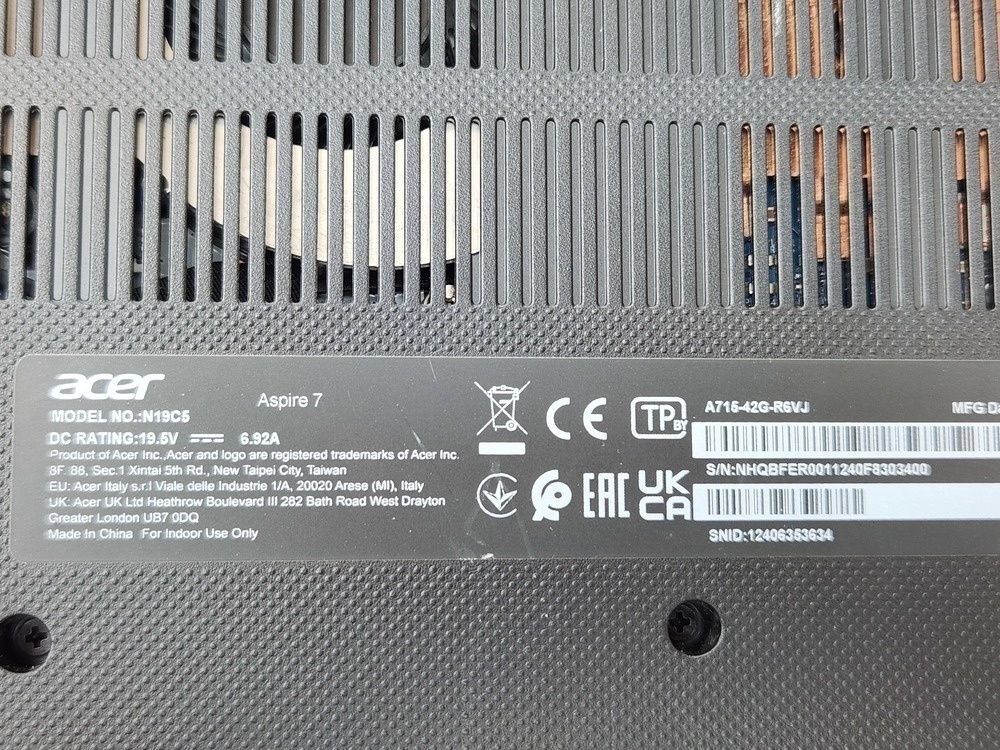 Ноутбук Acer; Ryzen 5-5500U, GeForce GTX 1650, 8 Гб, 256 Гб, Нет