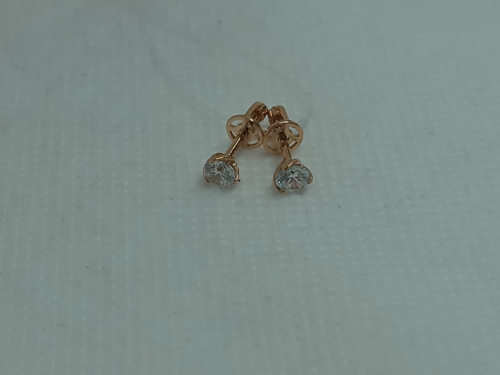 СЕРЬГИ ПУСЕТЫ с камнем (Au 585)