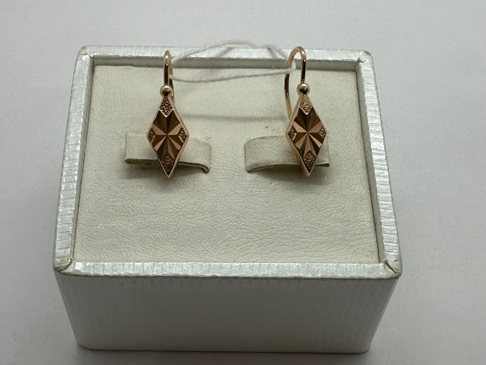 СБКМ585 СЕРЬГИ БЕЗ КАМНЯ (Au 585)