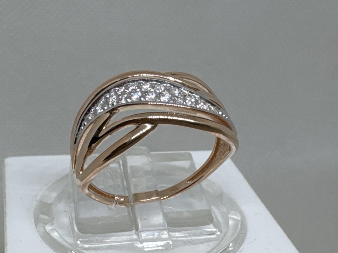 КОЛЬЦО С КАМНЯМИ (Au 585)