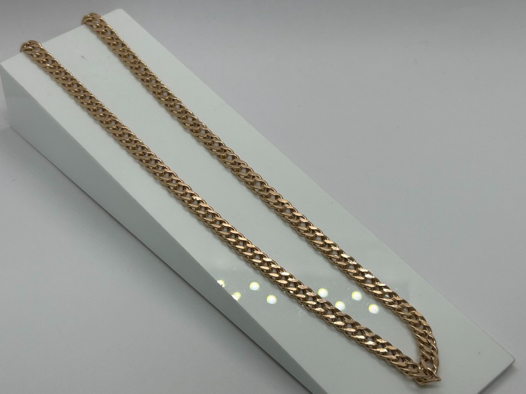 ЦЕПЬ ПУСТОТЕЛАЯ Ромб двойной (Au 585)