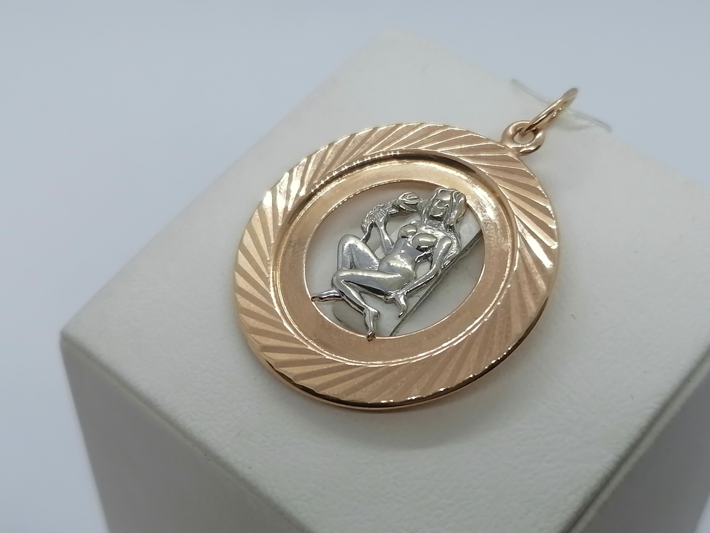 5654А/дева ПОДВЕСКА ЗНАК ЗОДИАКА ДЕВА (Au 585)