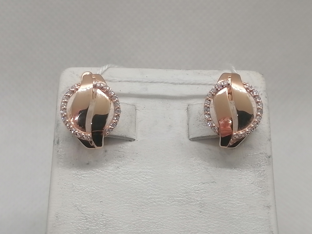 СКМИ585 СЕРЬГИ С КАМНЯМИ (Au 585)