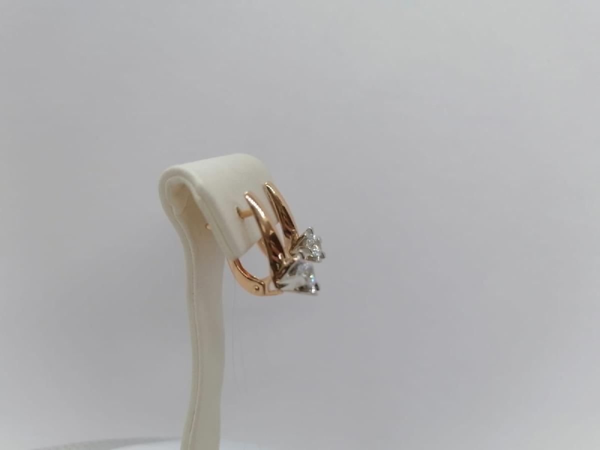 СЕРЬГИ С КАМНЕМ (Au 585)