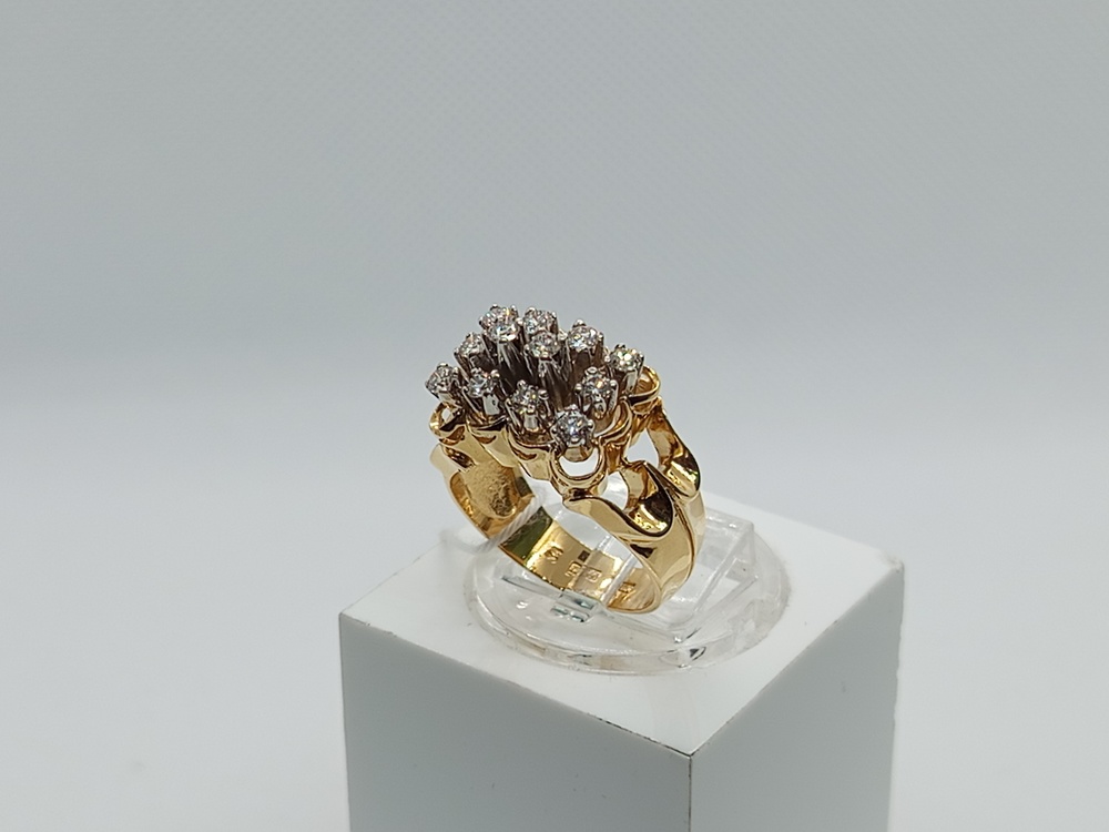 КОЛЬЦО БРИЛЛИАНТ Au 750