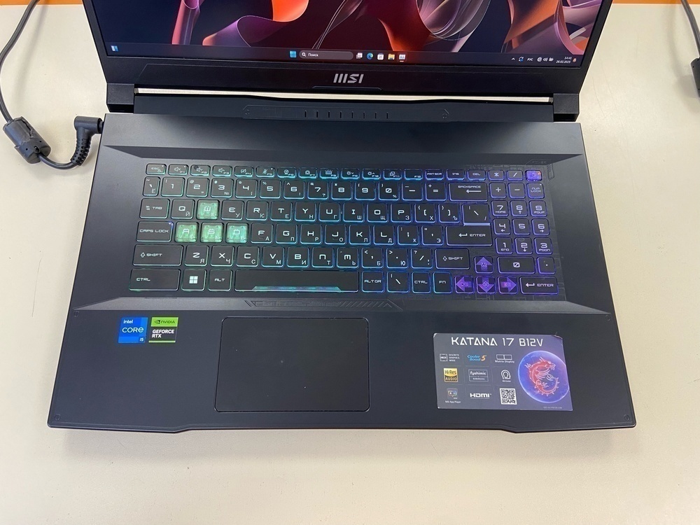 Ноутбук MSI Katana 17 B12VFK-424RU; Core I5-12450H, Geforce RTX 4060, 16 Гб, 512 GB, Нет