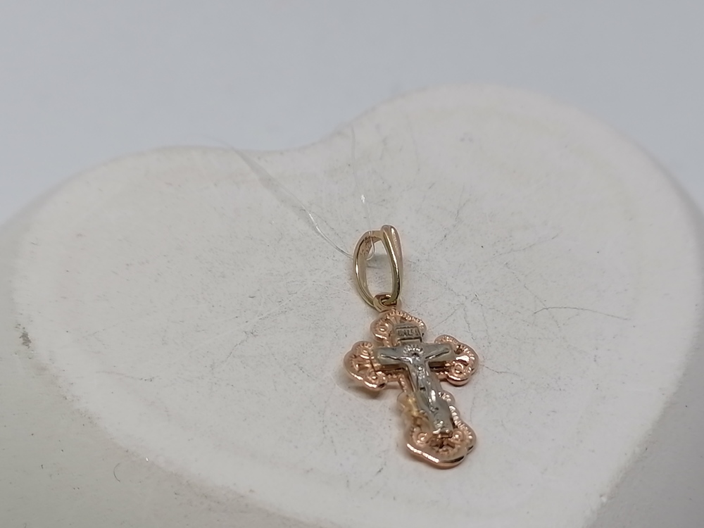 ПОДВЕСКА КРЕСТ без камня (Au 585)