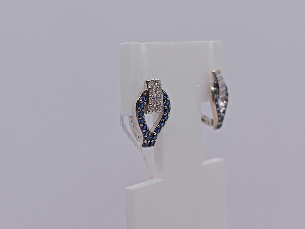 СКМИ585 СЕРЬГИ С КАМНЯМИ (Au 585)