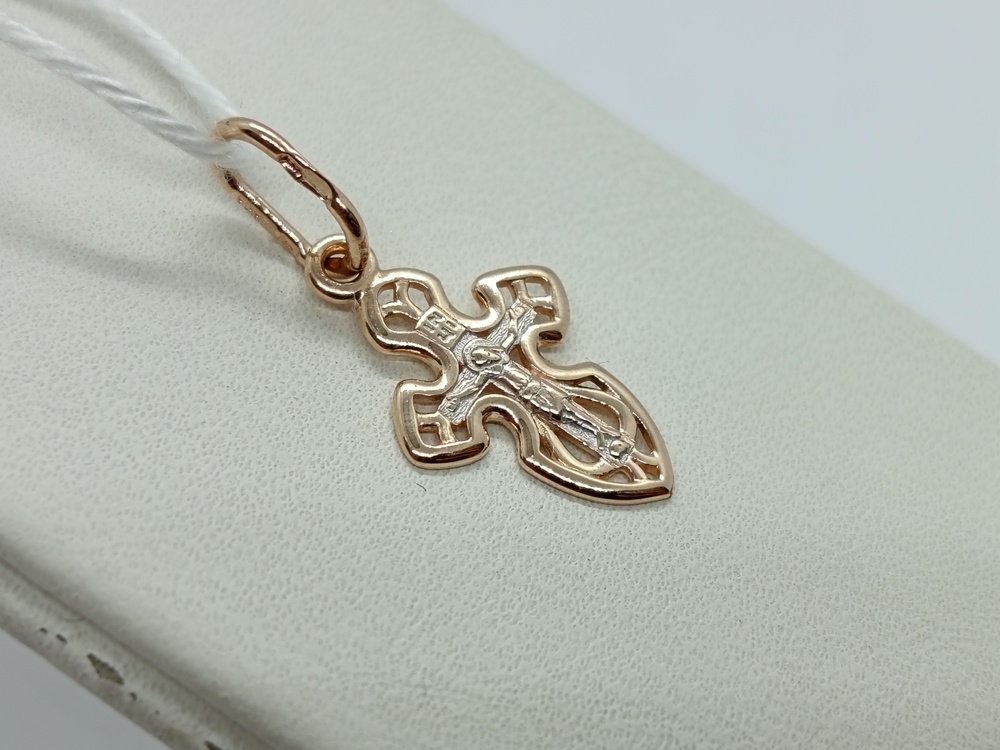 ПОДВЕСКА КРЕСТ БЕЗ КАМНЯ (Au 585)