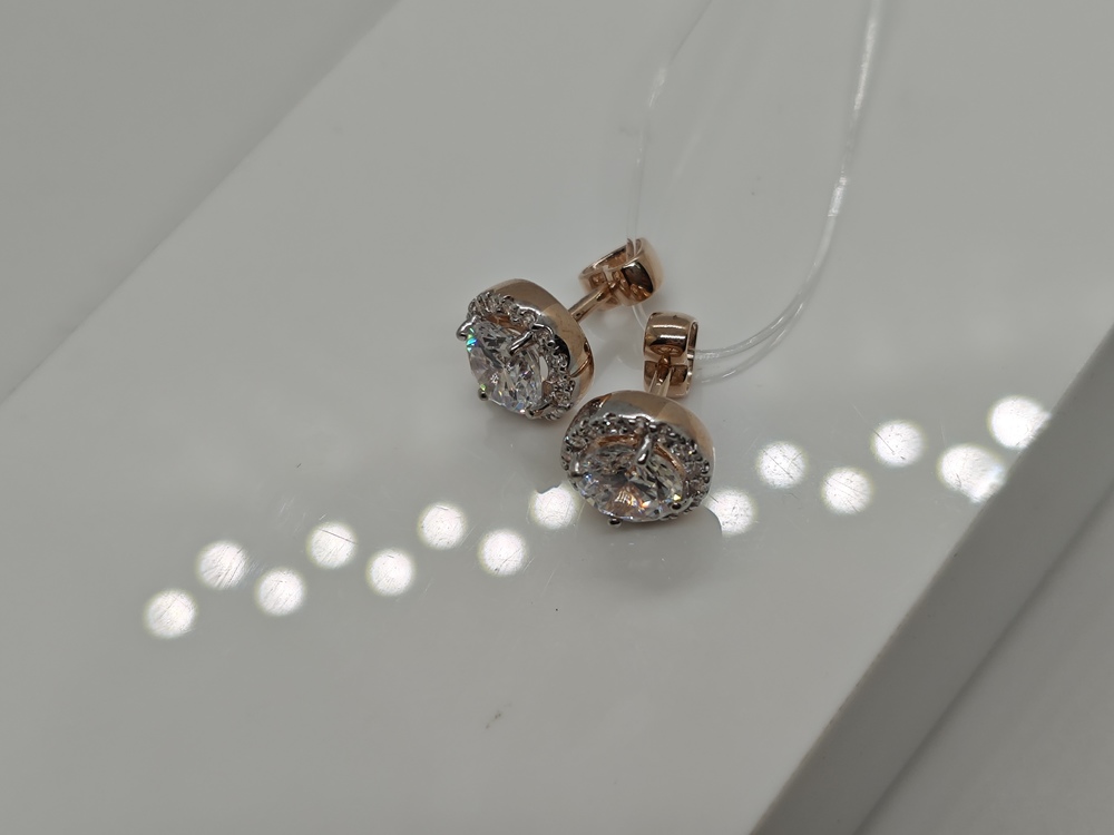 СЕРЬГИ ПУСЕТЫ с камнями (Au 585)