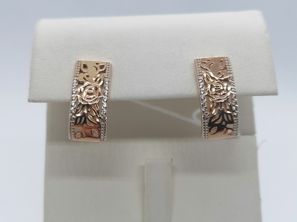 СКМИ585 СЕРЬГИ С КАМНЯМИ (Au 585)