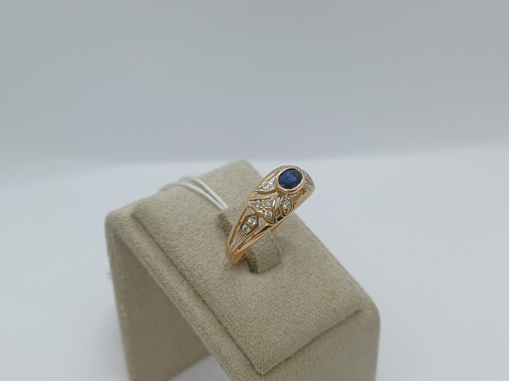 КОЛЬЦО С КАМНЯМИ (Au 585)