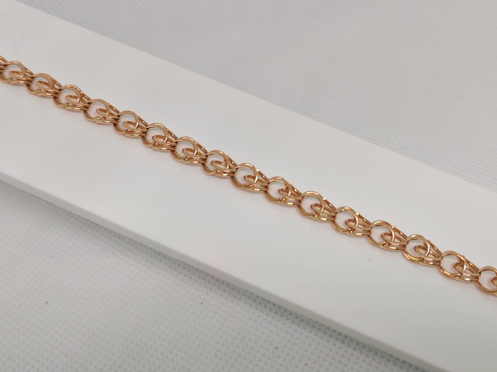 БЛБ585 БРАСЛЕТ ПОЛНОВЕСНЫЙ Бисмарк (Au 585)