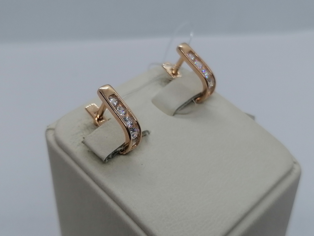 СЕРЬГИ С КАМНЯМИ (Au 585)