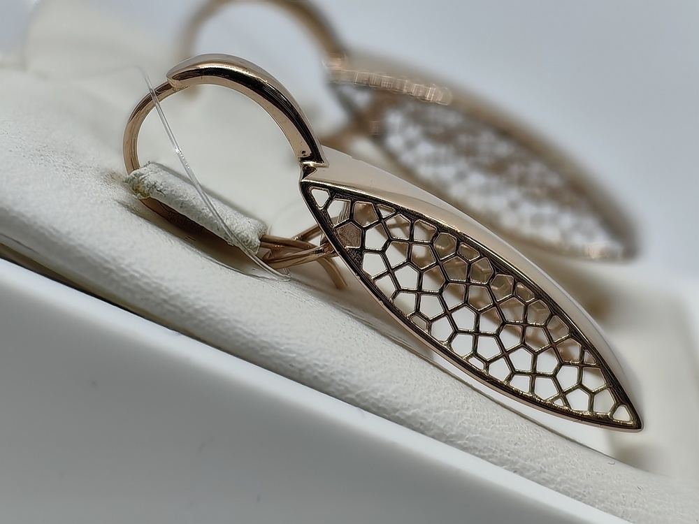 СЕРЬГИ ПЕТЕЛЬКА без камня (Au 585)