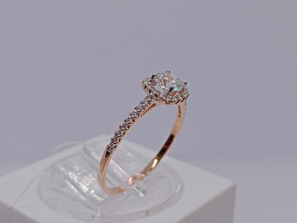 КОЛЬЦО С КАМНЯМИ (Au 585)