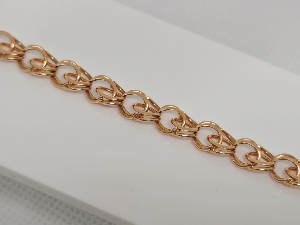 БЛБ585 БРАСЛЕТ ПОЛНОВЕСНЫЙ Бисмарк (Au 585)