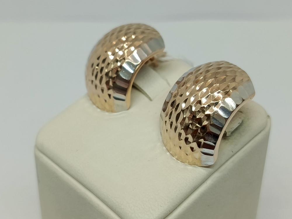 СБКМ585 СЕРЬГИ БЕЗ КАМНЯ (Au 585)