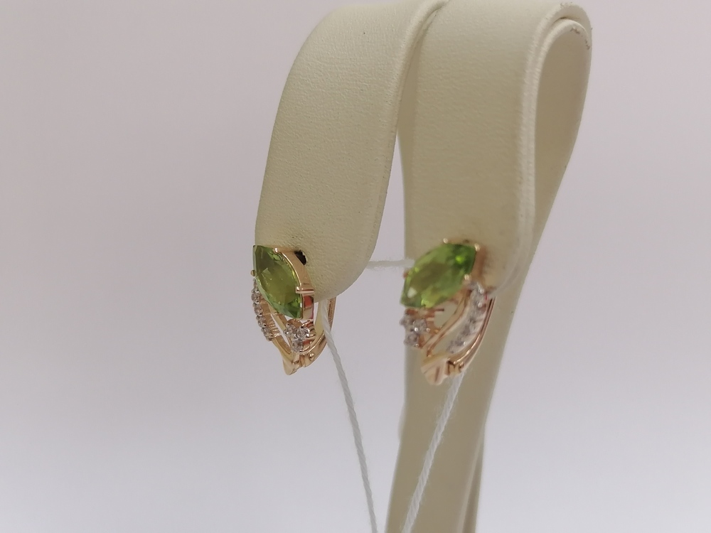 СКМИ585 СЕРЬГИ С КАМНЯМИ (Au 585)