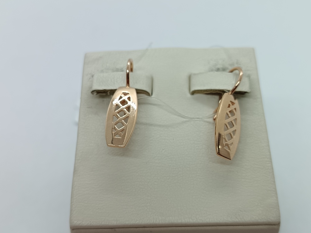 СЕРЬГИ ПЕТЕЛЬКА без камня (Au 585)