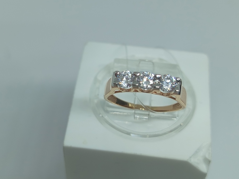 КОЛЬЦО С КАМНЯМИ (Au 585)