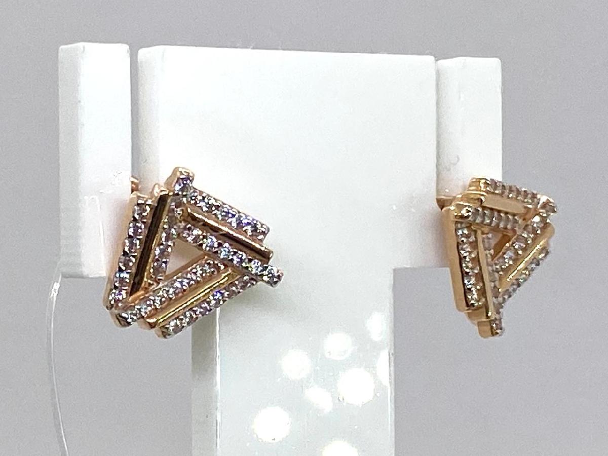 04-62-0467-00 СЕРЬГИ ПУСЕТЫ с камнями (Au 585)