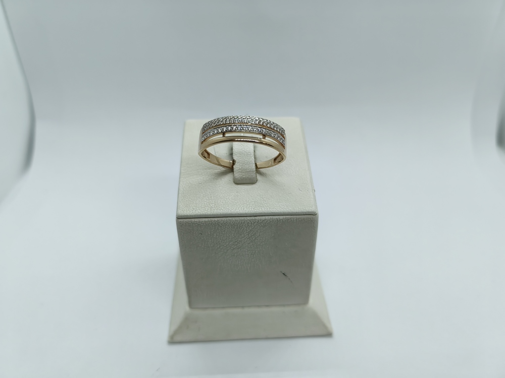 КОЛЬЦО С КАМНЯМИ (Au 585)