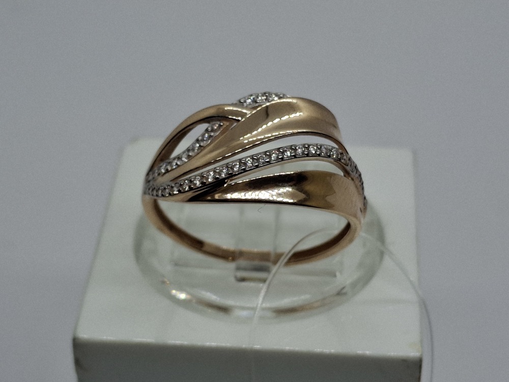 КОЛЬЦО С КАМНЯМИ (Au 585)