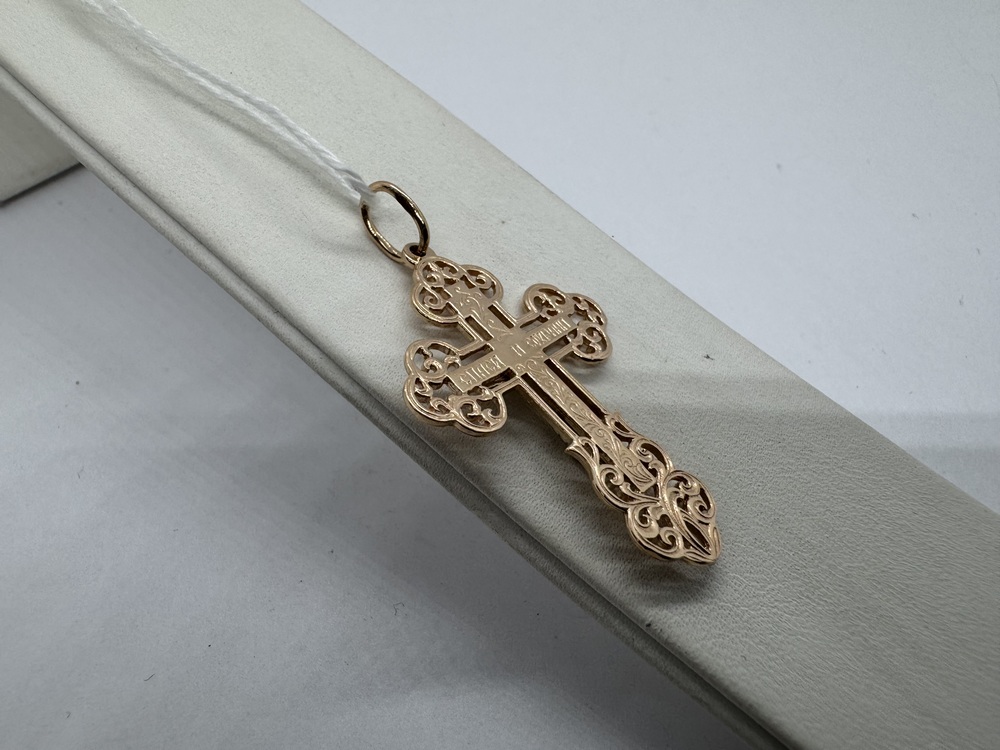 ПОДВЕСКА КРЕСТ БЕЗ КАМНЯ (Au 585)
