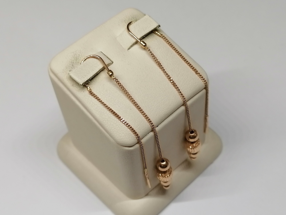 1951 СЕРЬГИ ПРОДЕВКИ без камня (Au 585)