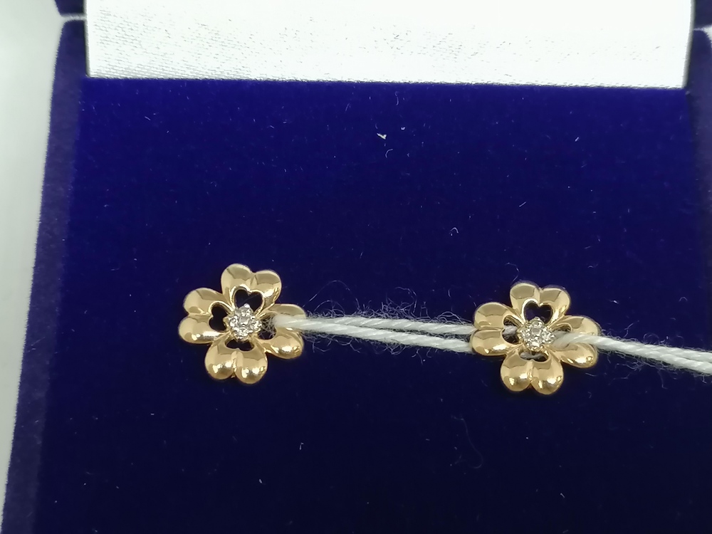 СПУС585 СЕРЬГИ ПУСЕТЫ (Au 585)