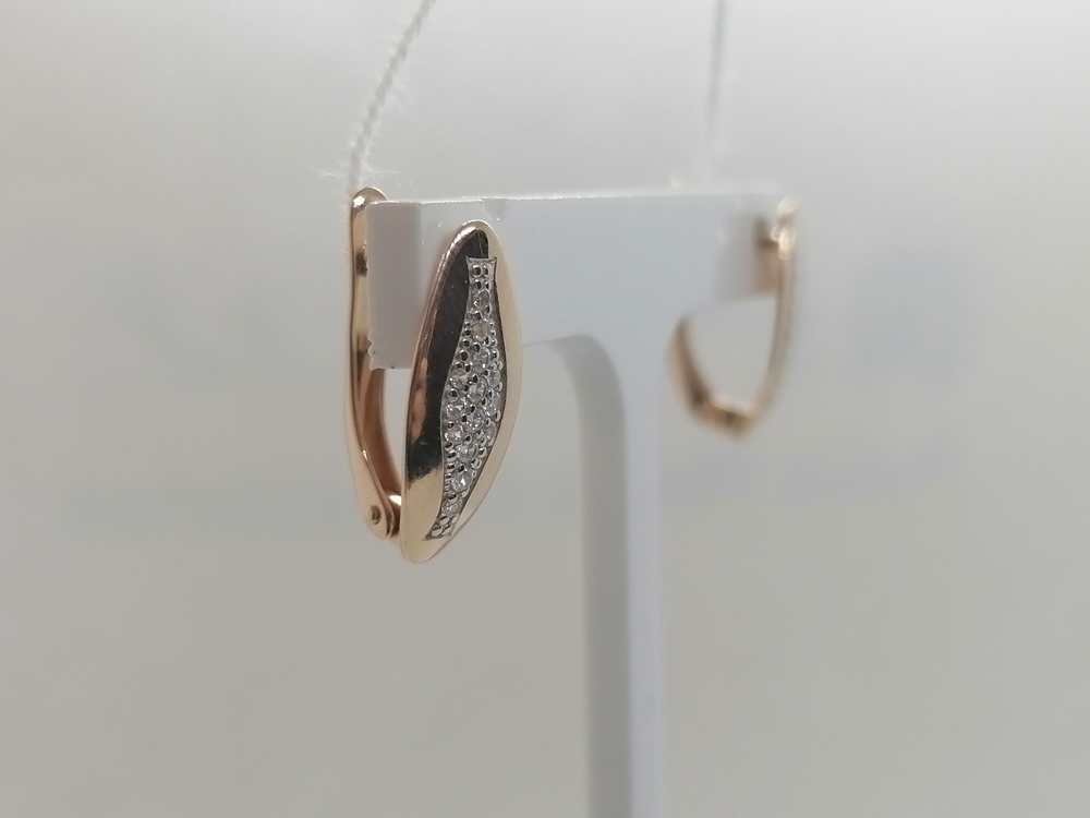 СКМИ585 СЕРЬГИ С КАМНЯМИ (Au 585)