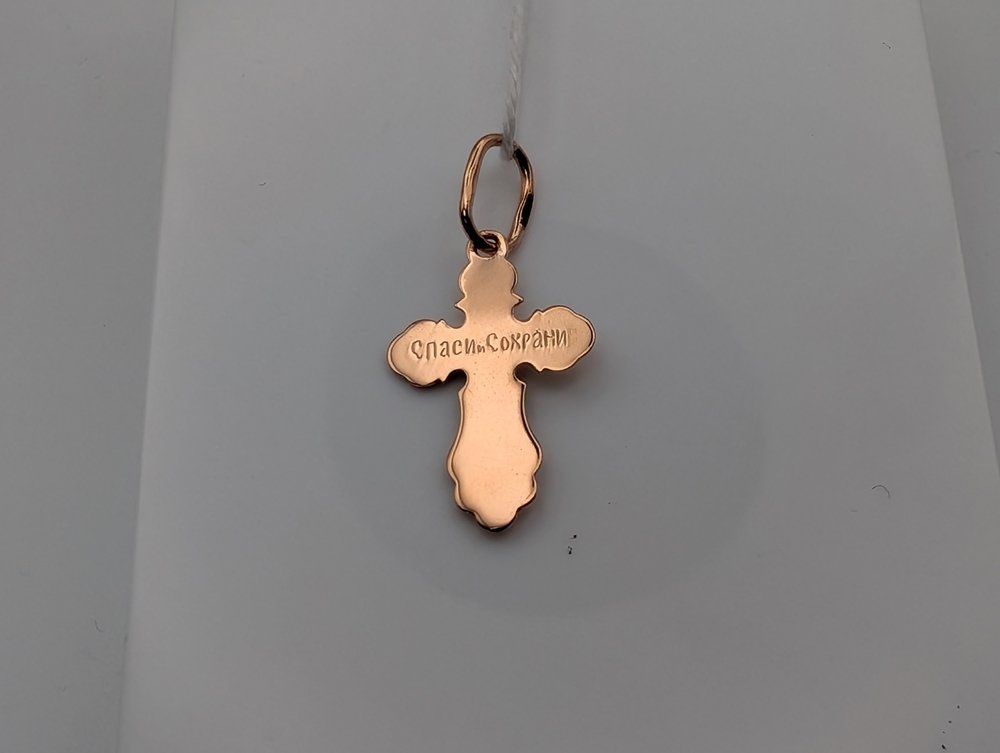 ПОДВЕСКА КРЕСТ БЕЗ КАМНЯ (Au 585)
