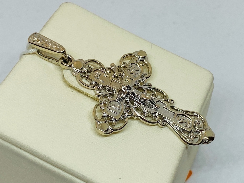 ПОДВЕСКА КРЕСТ БЕЗ КАМНЯ (Au 585)