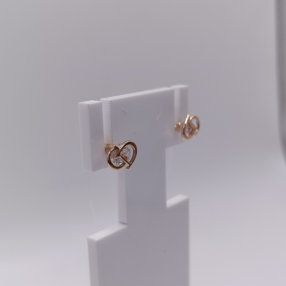 804-02381-10-00-20-00 СЕРЬГИ ПУСЕТЫ с камнем (Au 585)