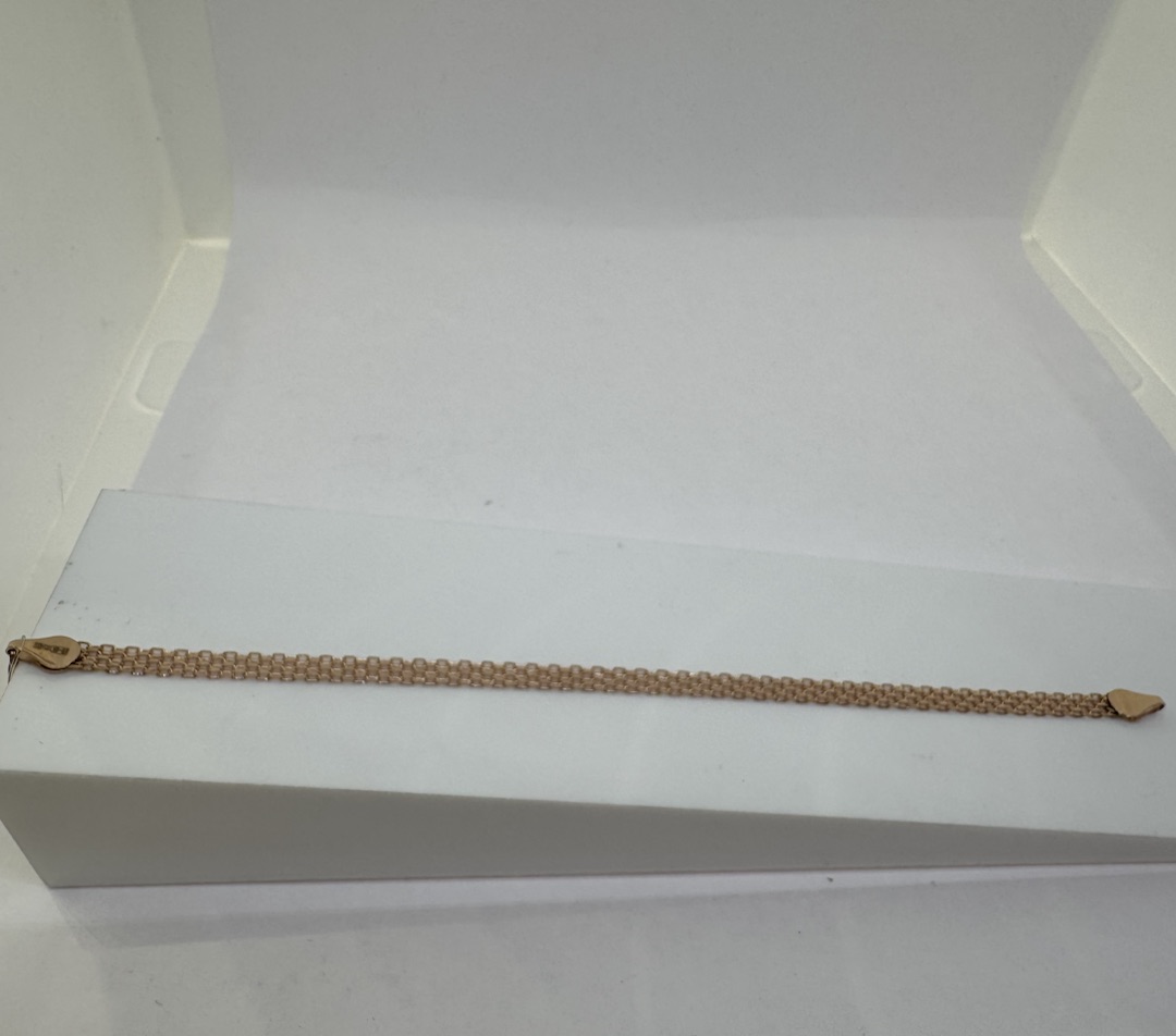 БРАСЛЕТ ПОЛНОВЕСНЫЙ Бисмарк машинный (Au 585)