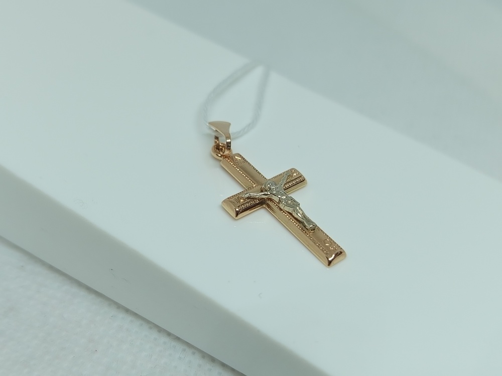ПОДКБК585 ПОДВЕСКА КРЕСТ БЕЗ КАМНЯ (Au 585)